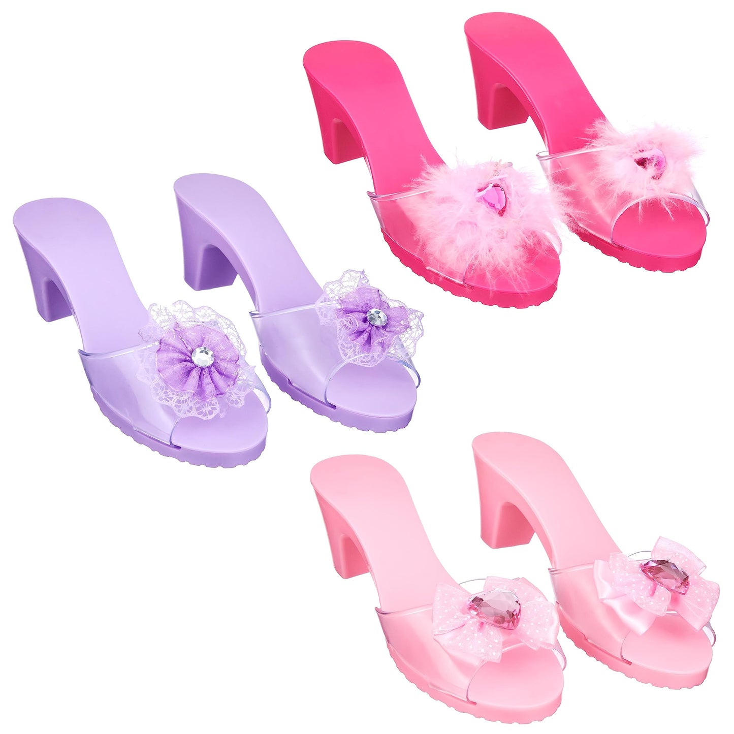 3-Pack Princess Shoes Set for Toddlers | Dress-Up Heels by PRINCESS EXPRESSIONS