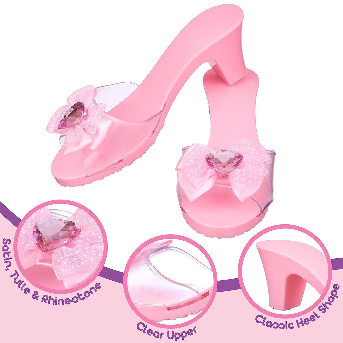 3-Pack Princess Shoes Set for Toddlers | Dress-Up Heels by PRINCESS EXPRESSIONS