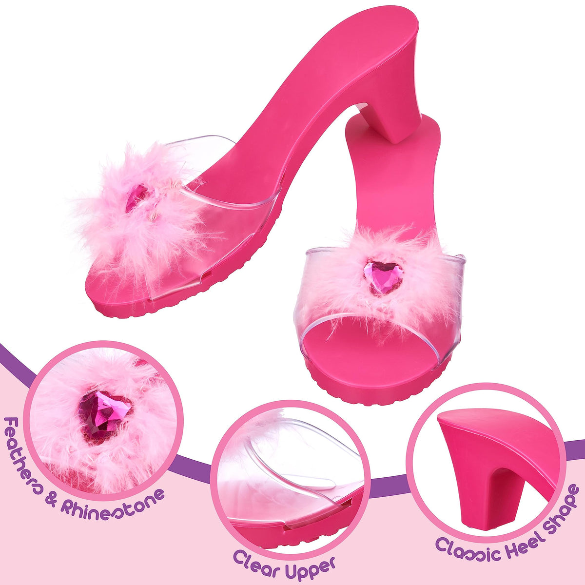 3-Pack Princess Shoes Set for Toddlers | Dress-Up Heels by PRINCESS EXPRESSIONS