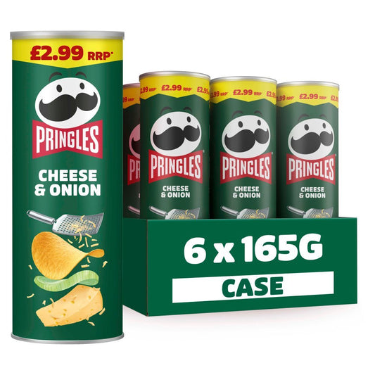 Pringles Cheese & Onion PMP 165g (Case of 6)