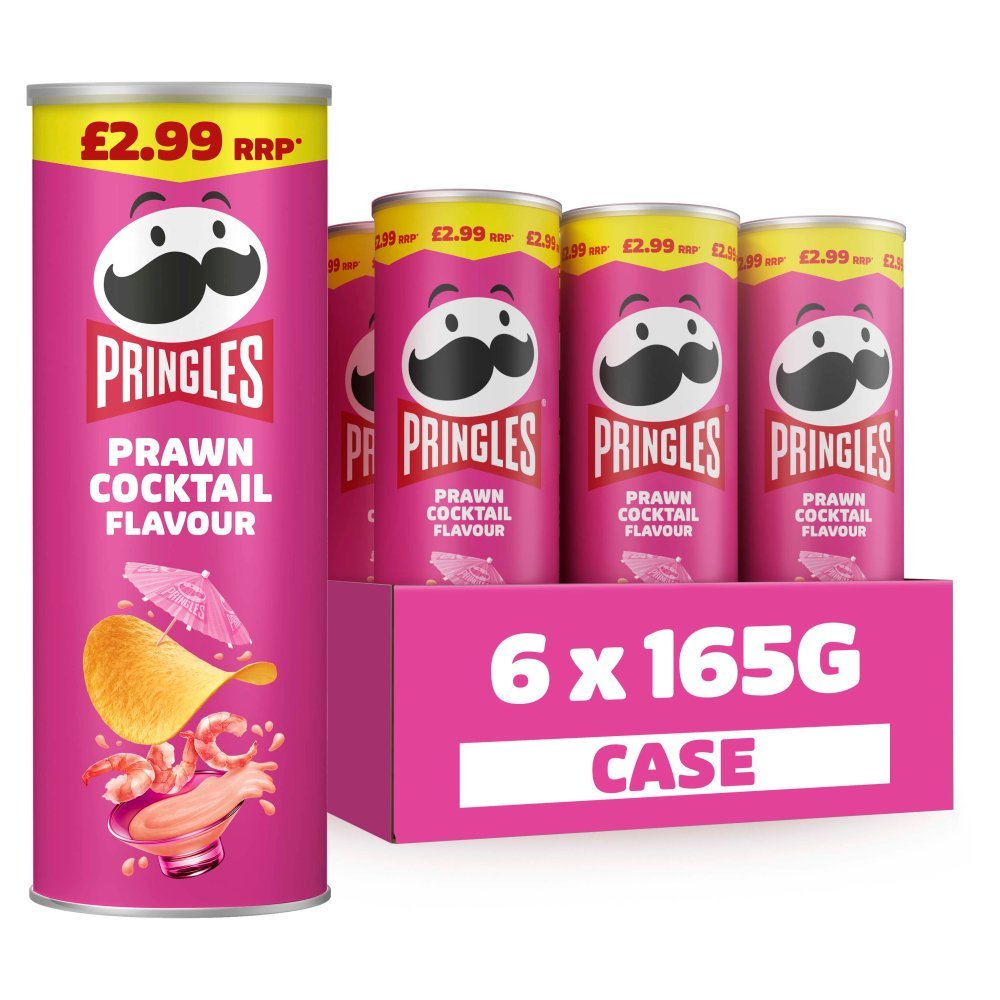 Pringles Prawn Cocktail PMP 165g (Case of 6)