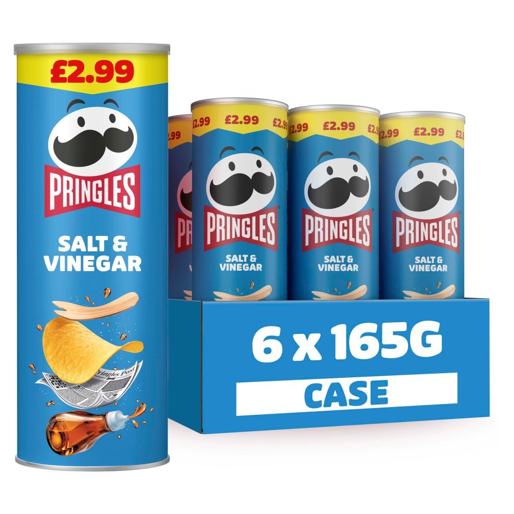 Pringles Salt & Vinegar PMP 165g (Case of 6)