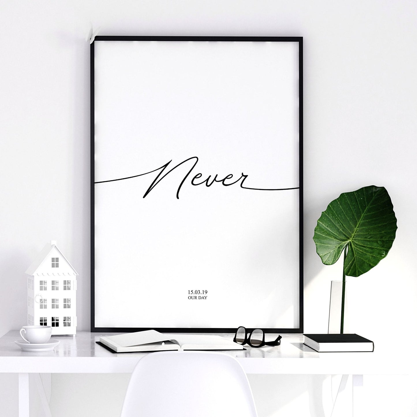 Set of 3 Bedroom Prints – Love Word Art for Walls