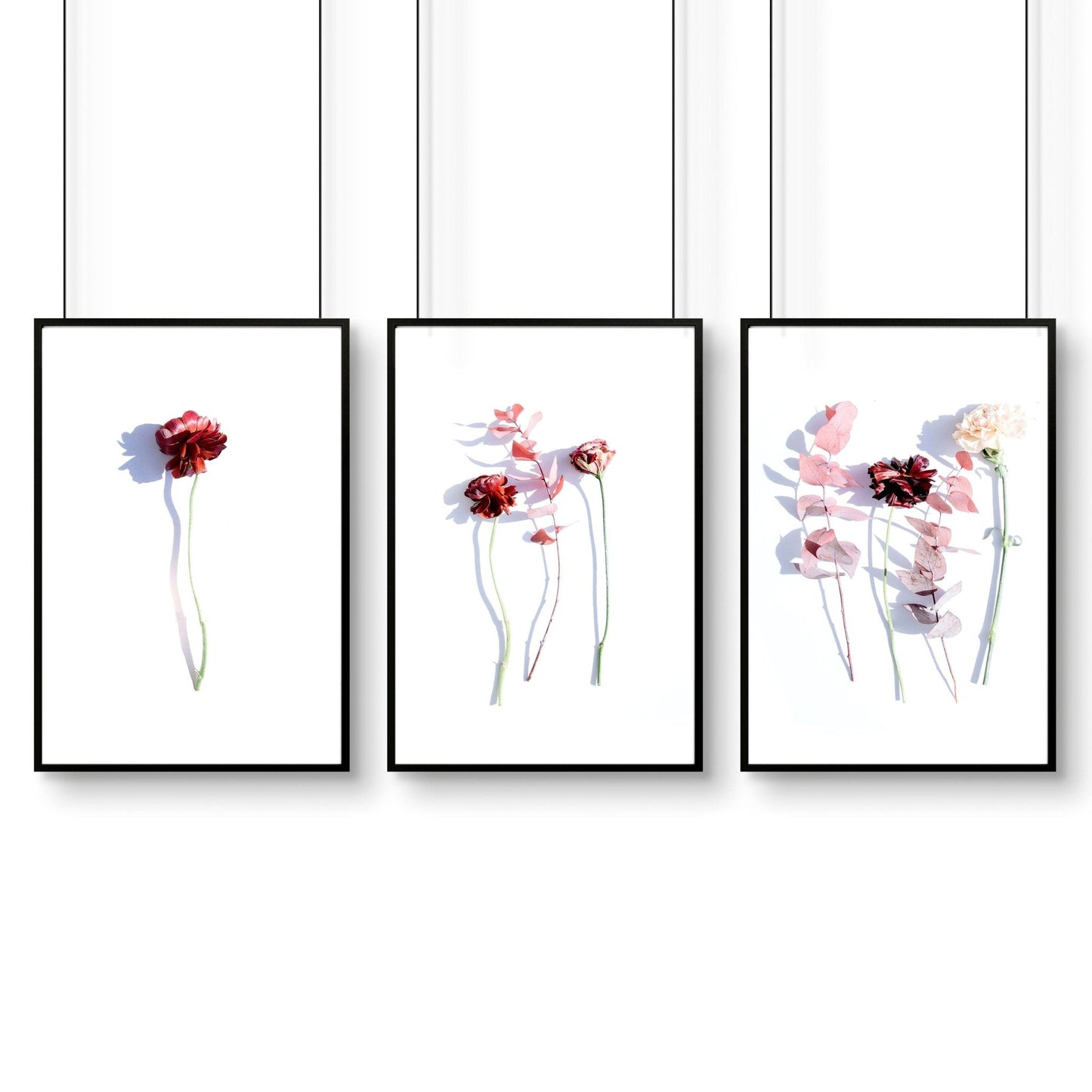 Art flowers | set of 3 framed wall art