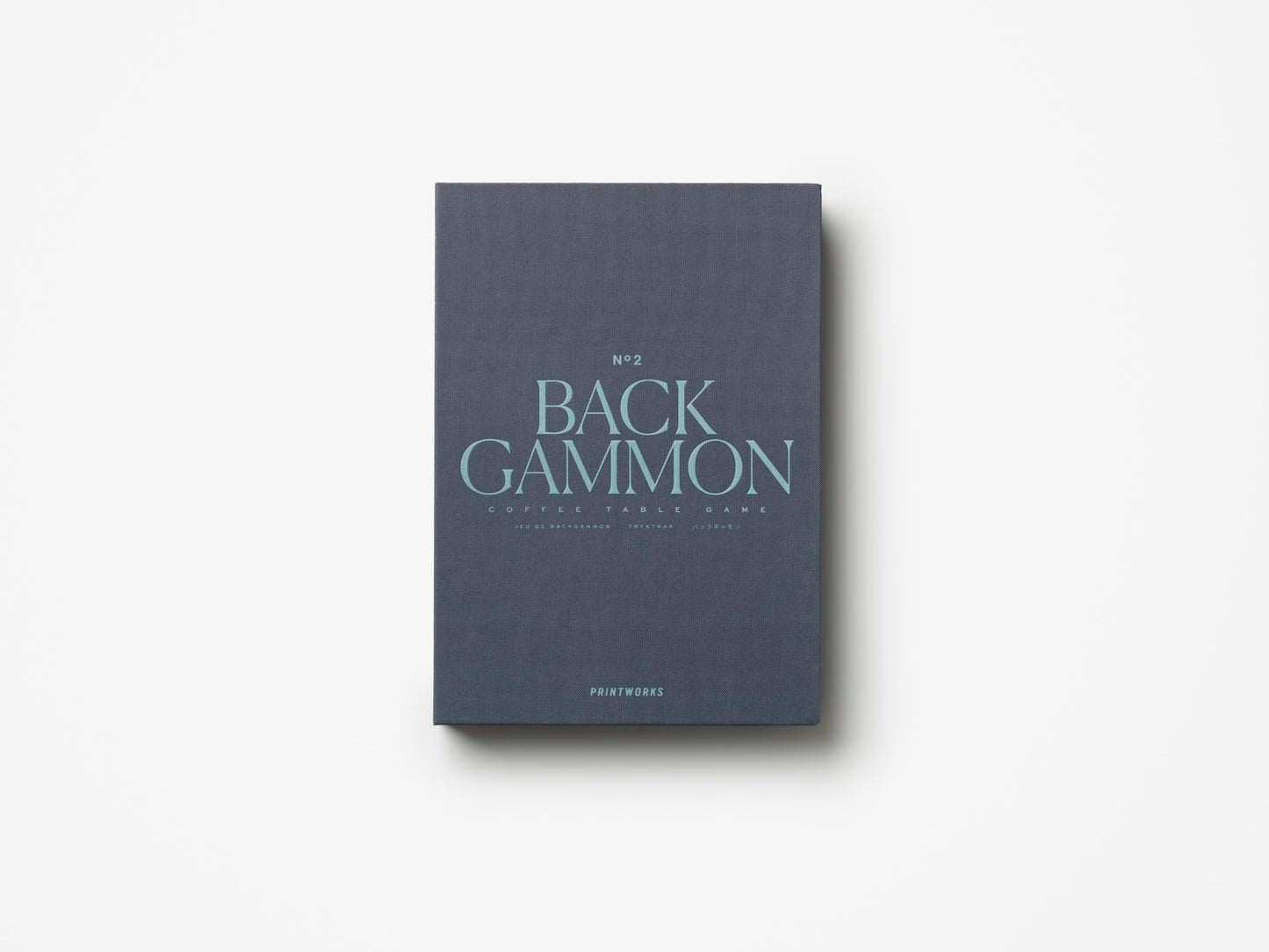 PrintWorks Classic Backgammon – Grey Blue Acrylic Foldable Book Set