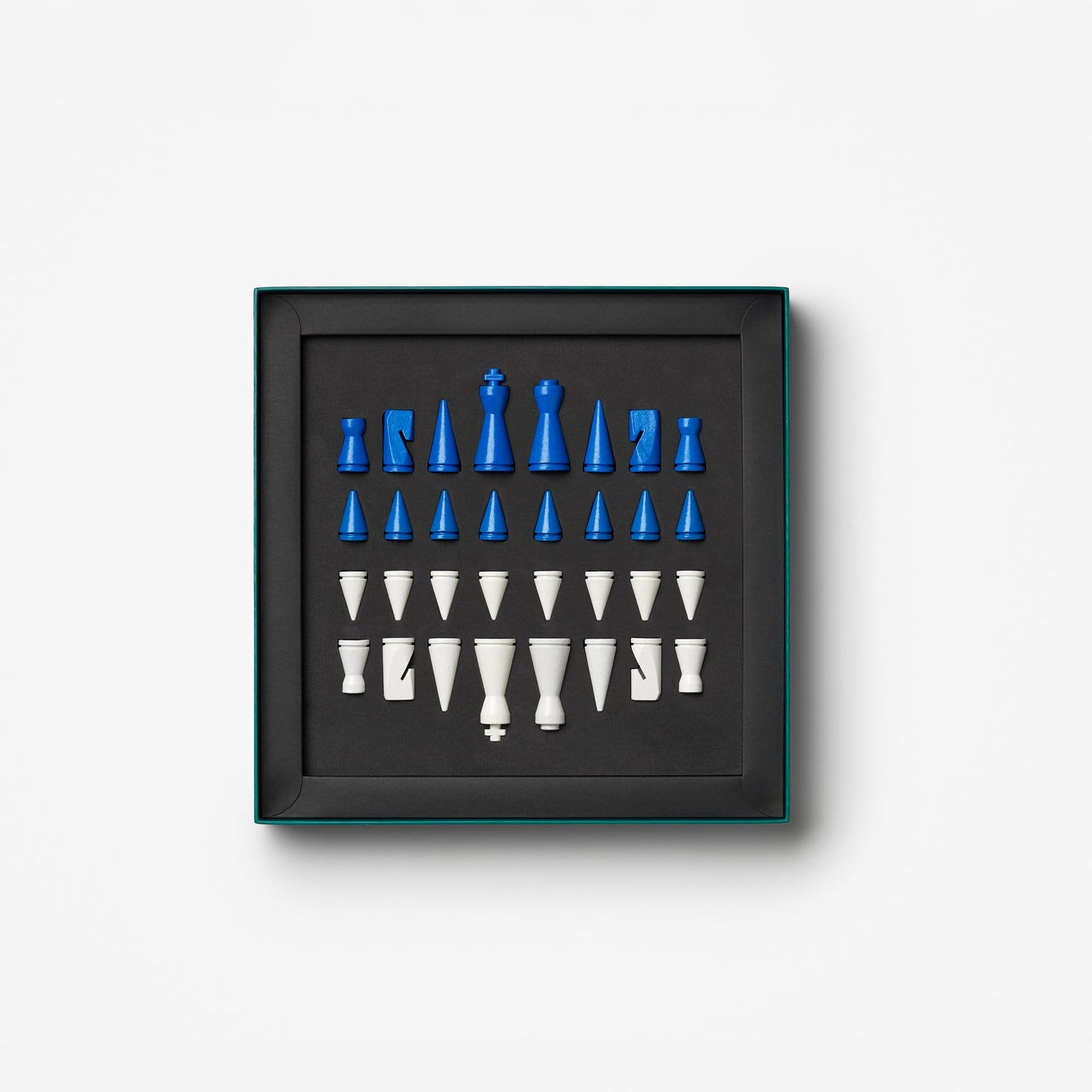 PrintWorks Poseidon Lacquered Chess — Multi-Color Wooden Chess Set with Solid Wood Board