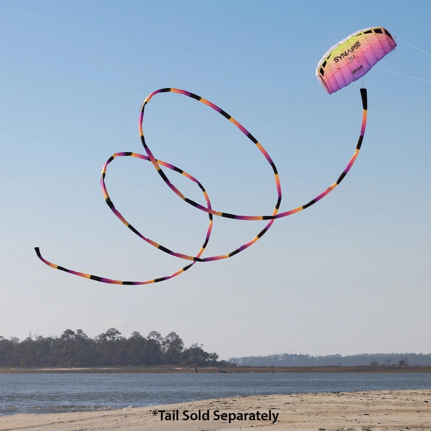 Prism Synapse 140 Dual-Line Parafoil Kite | Ideal Entry-Level Kiting for Kids & Adults – Plasma