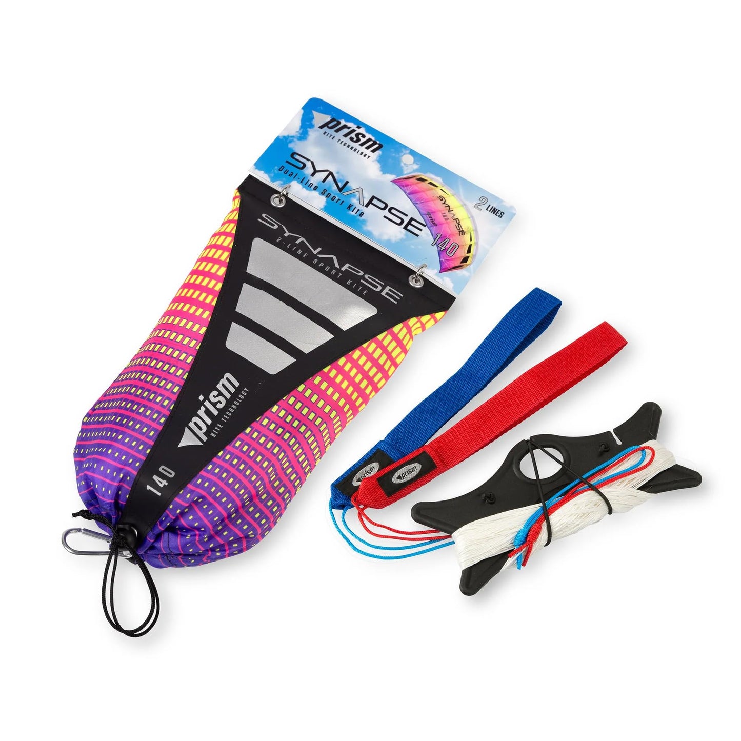 Prism Synapse 140 Dual-Line Parafoil Kite | Ideal Entry-Level Kiting for Kids & Adults – Plasma