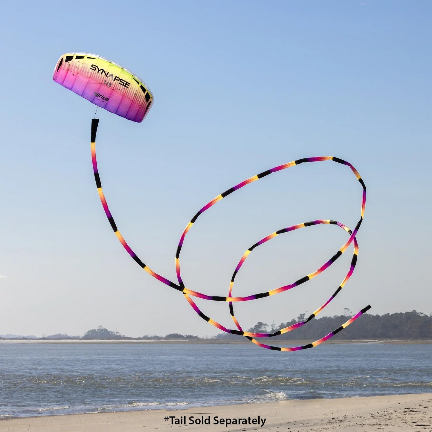 Prism Synapse 140 Dual-Line Parafoil Kite | Ideal Entry-Level Kiting for Kids & Adults – Plasma