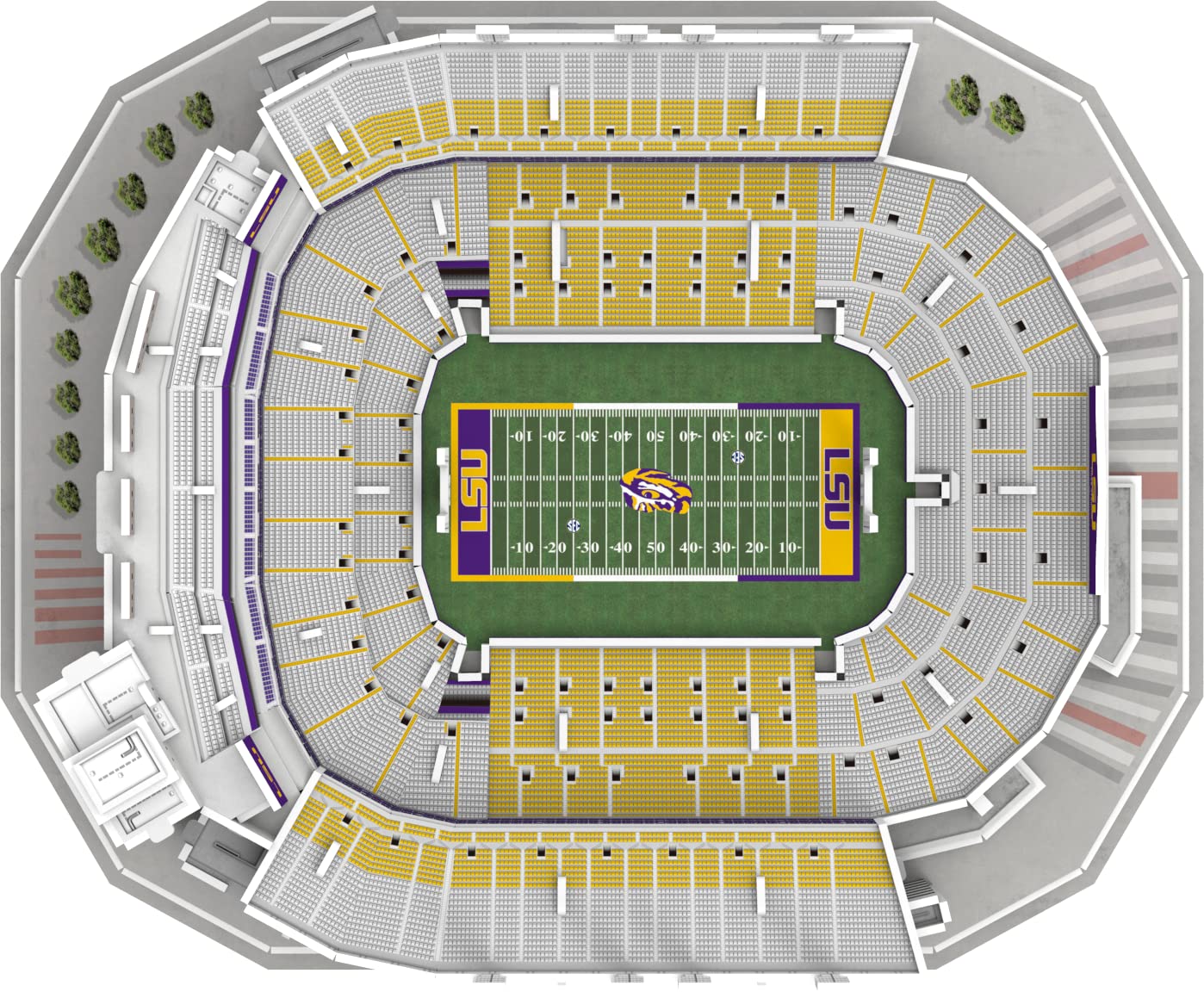 Pro-Lion Tiger Stadium 3D Jigsaw Puzzle – 88 Pieces | LSU Tigers Gift