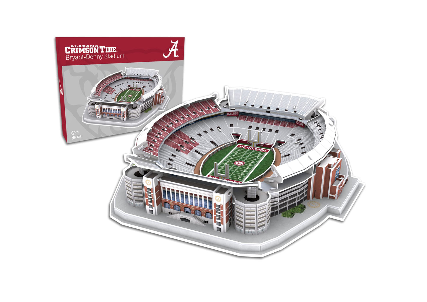 Pro-Lion Bryant-Denny Stadium 3D Puzzle – 139 Pieces | Official Alabama Crimson Tide Gift