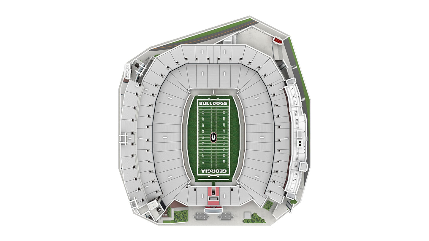 Pro-Lion Sanford Stadium 3D Puzzle – Licensed Georgia Bulldogs Building Kit (93 Pieces)