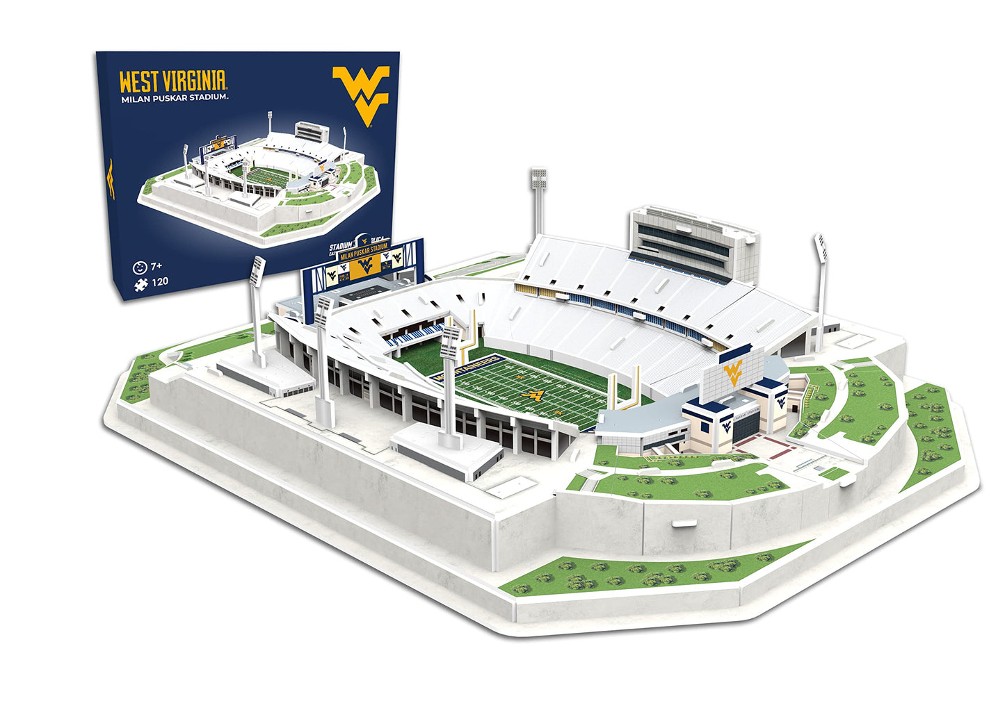 Pro-Lion Milan Puskar Stadium 3D Jigsaw Puzzle – 120 Pieces | WVU Mountaineers Fans Gift