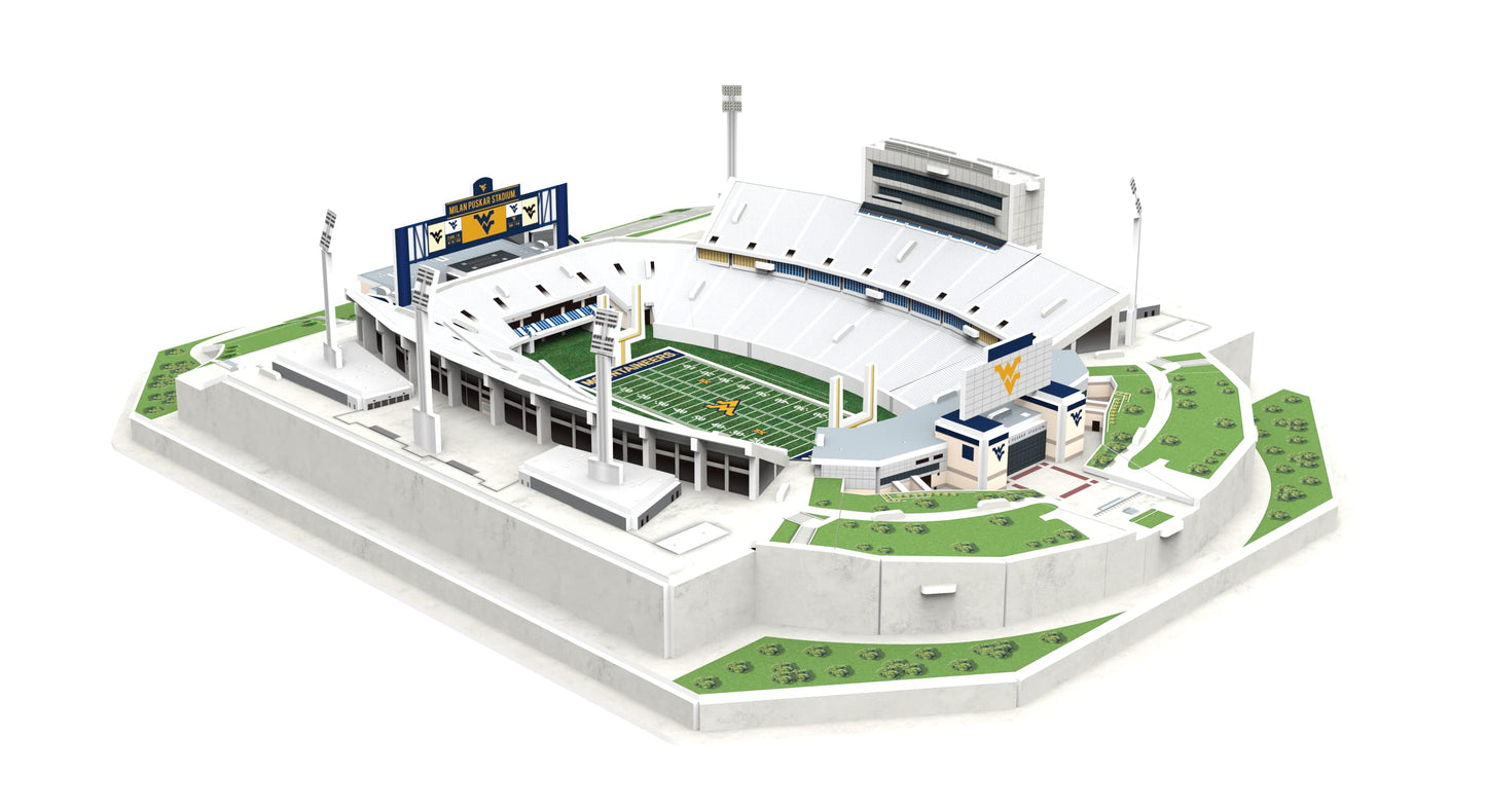 Pro-Lion Milan Puskar Stadium 3D Jigsaw Puzzle – 120 Pieces | WVU Mountaineers Fans Gift