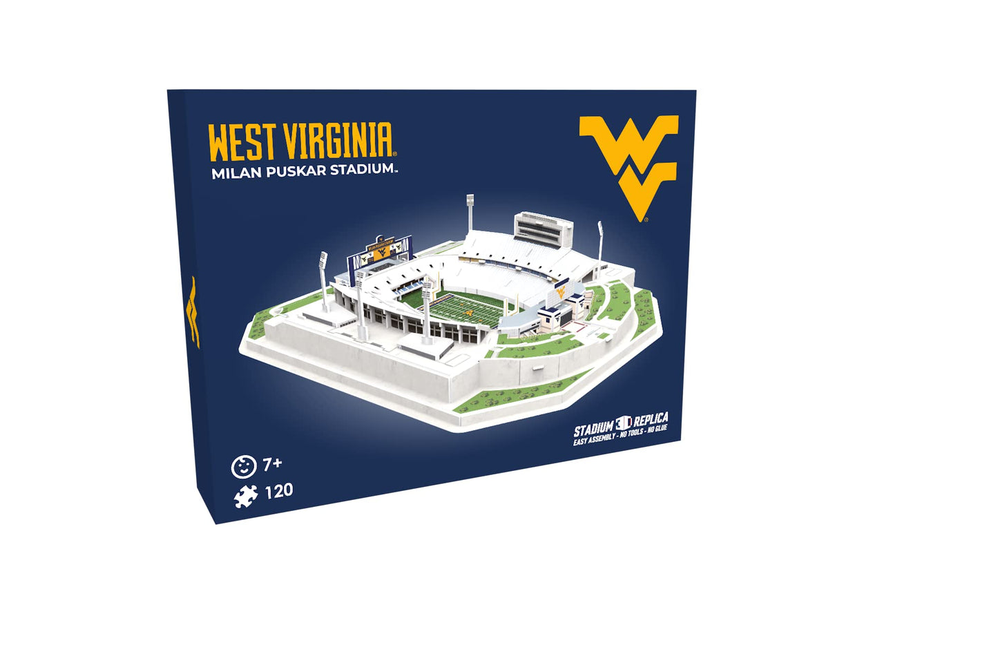 Pro-Lion Milan Puskar Stadium 3D Jigsaw Puzzle – 120 Pieces | WVU Mountaineers Fans Gift