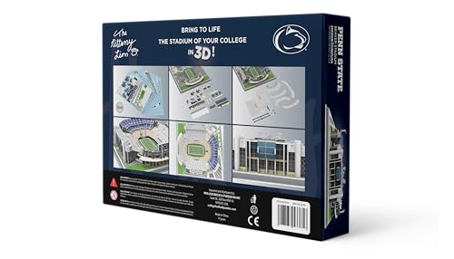 Pro-Lion Beaver Stadium 3D Jigsaw Puzzle – 134 Pieces | Penn State Nittany Lions NCAA Building Kit