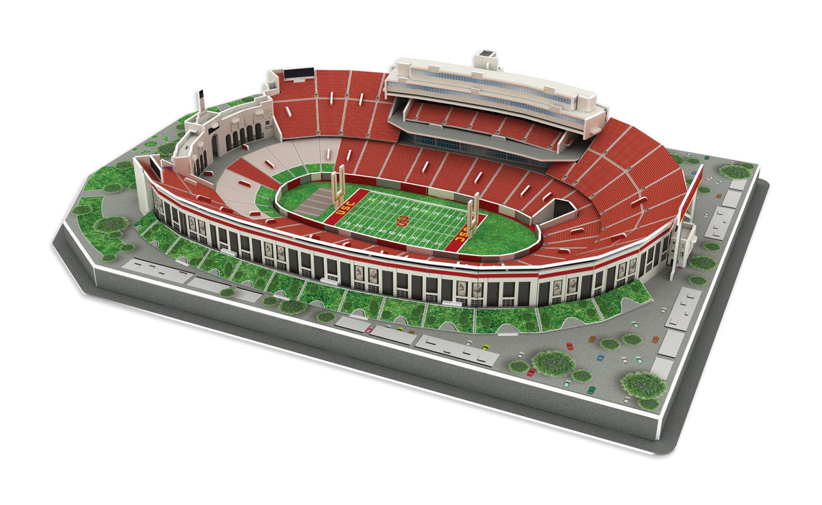 Pro-Lion 3D Jigsaw Puzzle Los Angeles Memorial Coliseum – 136 Pieces | 2 Hour Build Time | USC Football Gift