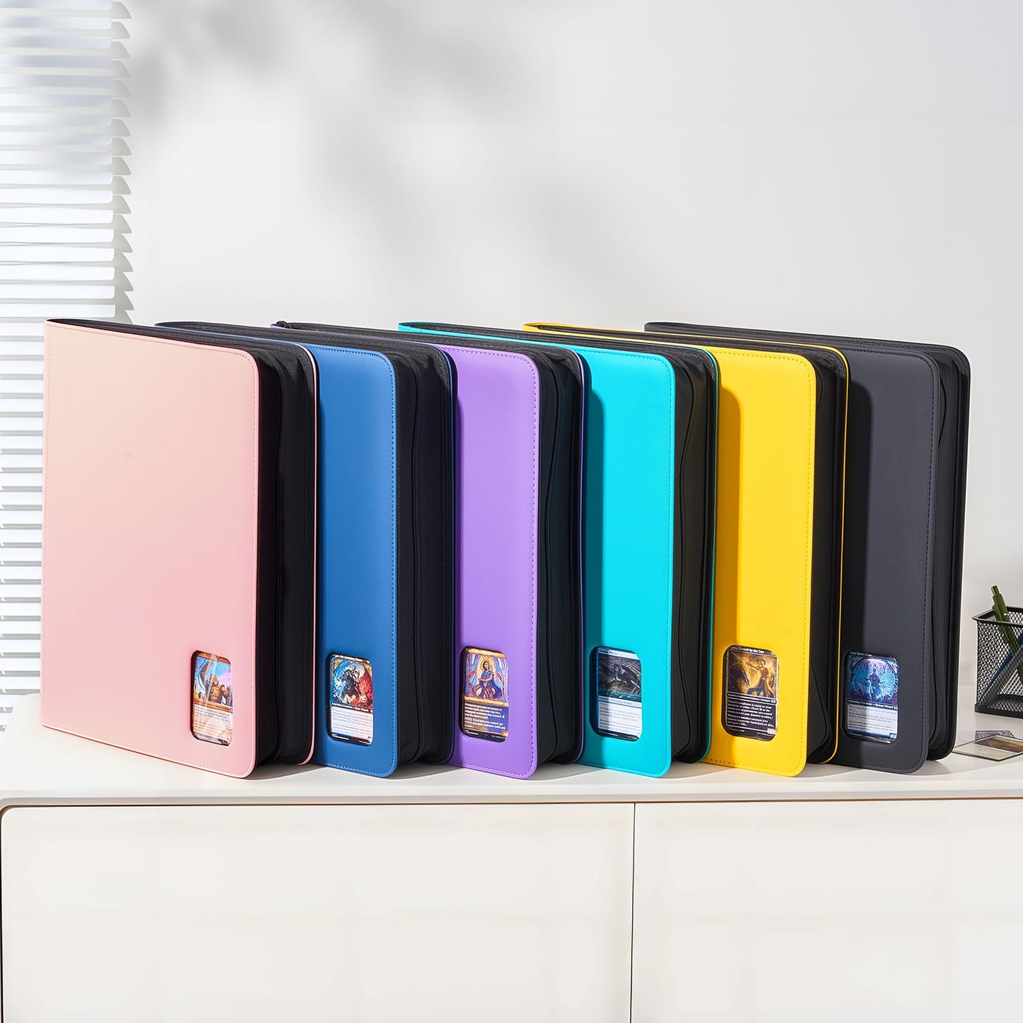 ProCase Top Loader Binder 9 Pocket – Holds 324 Toploaders, Waterproof PU Leather, Non-PVC Pockets