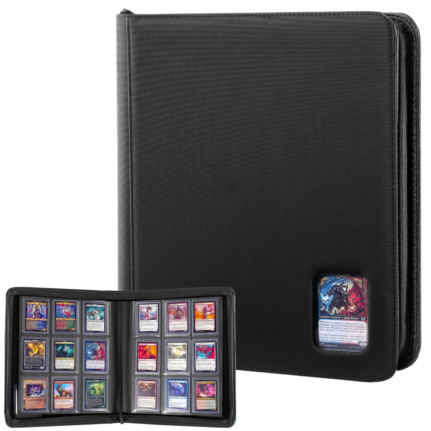 ProCase Top Loader Binder 9 Pocket – Holds 324 Toploaders, Waterproof PU Leather, Non-PVC Pockets