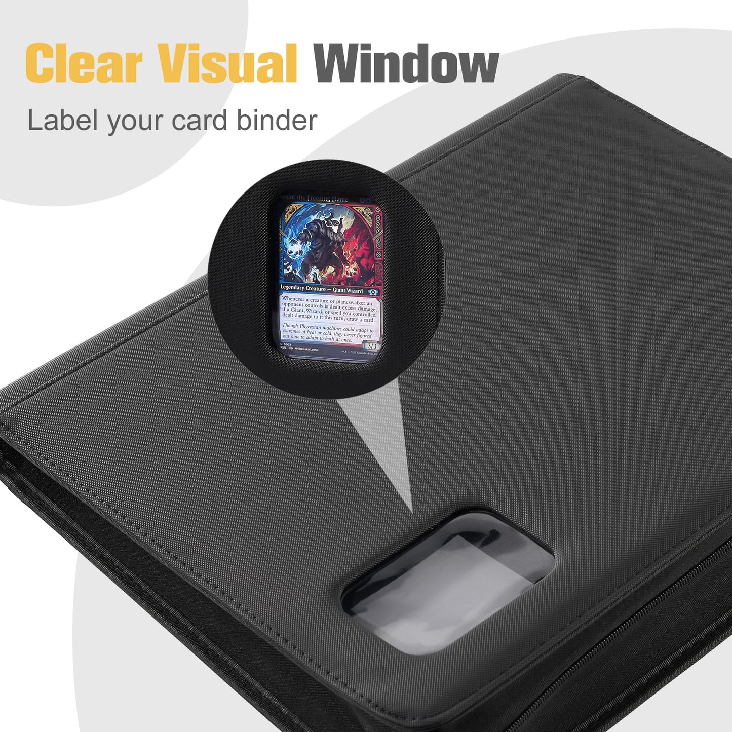 ProCase Top Loader Binder 9 Pocket – Holds 324 Toploaders, Waterproof PU Leather, Non-PVC Pockets