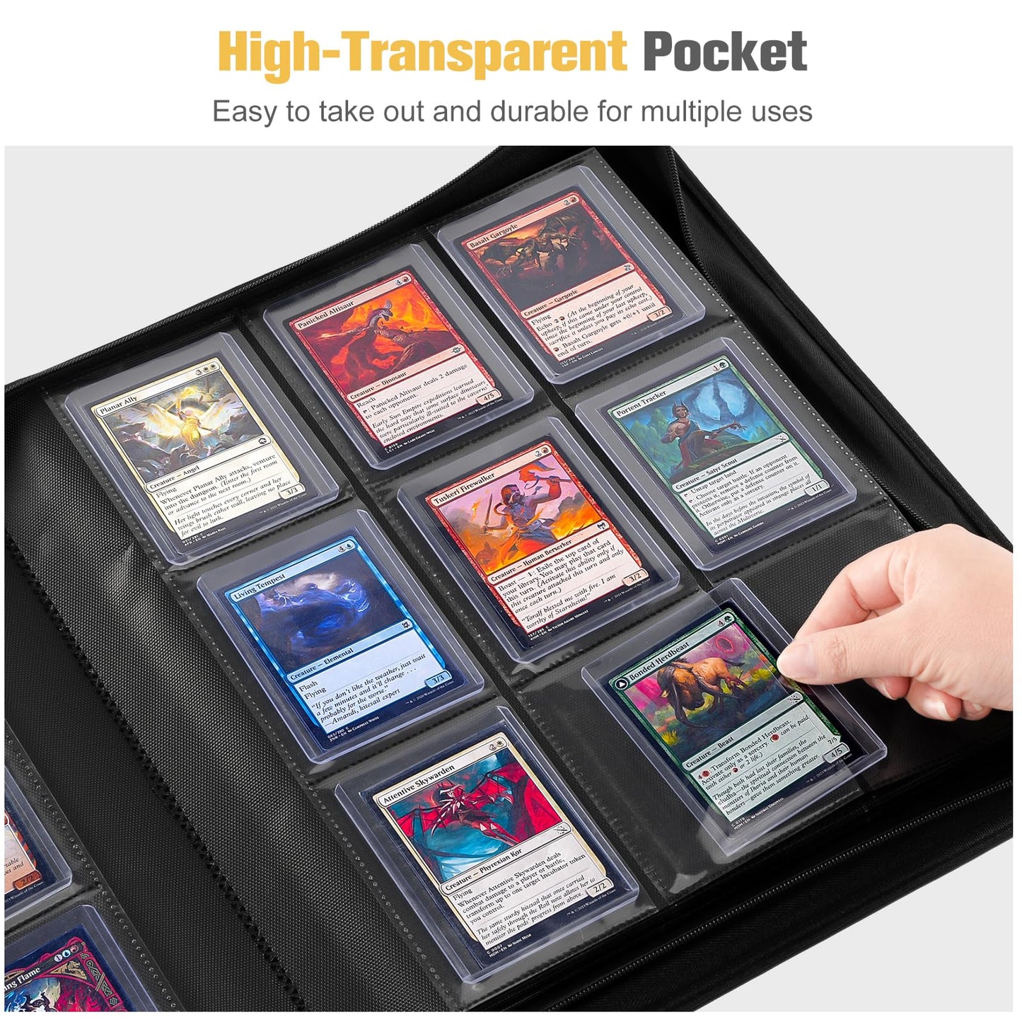ProCase Top Loader Binder 9 Pocket – Holds 324 Toploaders, Waterproof PU Leather, Non-PVC Pockets