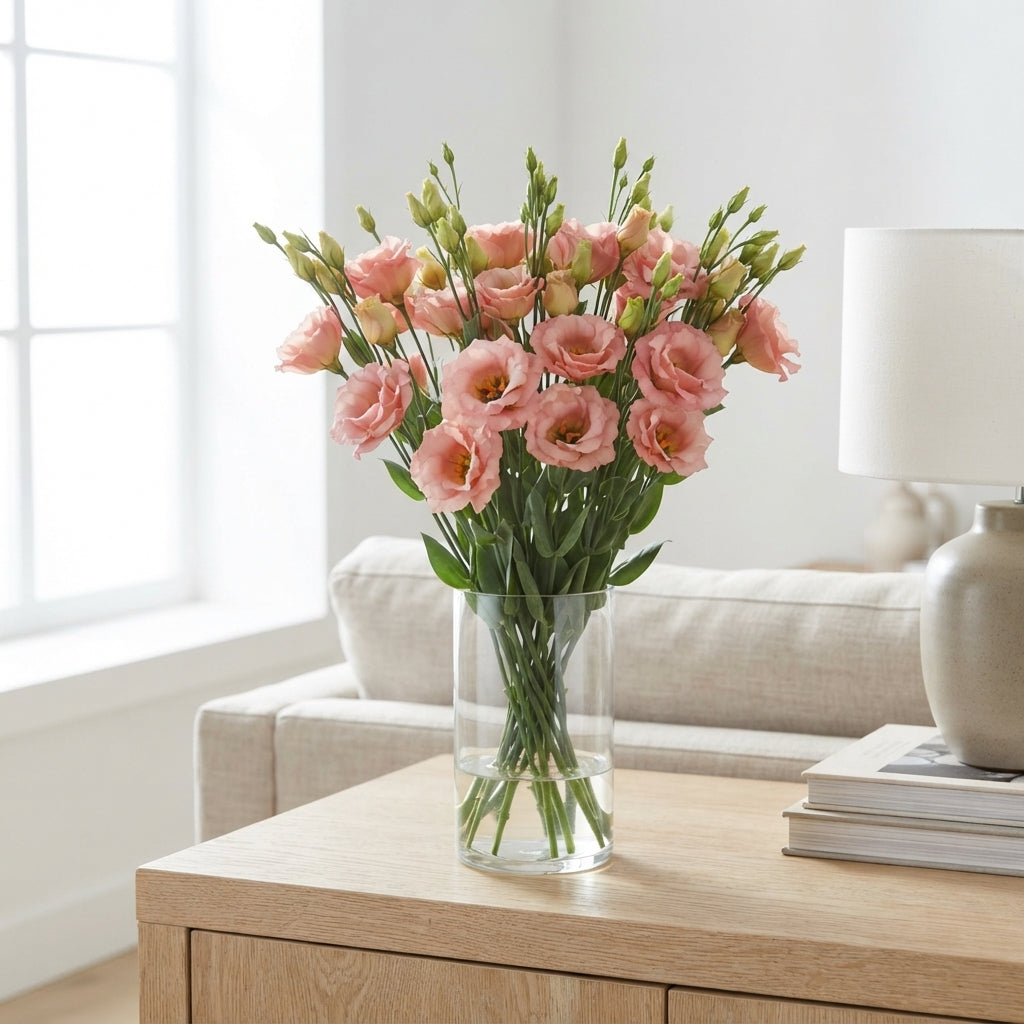 Sabrina Orange Lisianthus Flowers – 70cm Stems