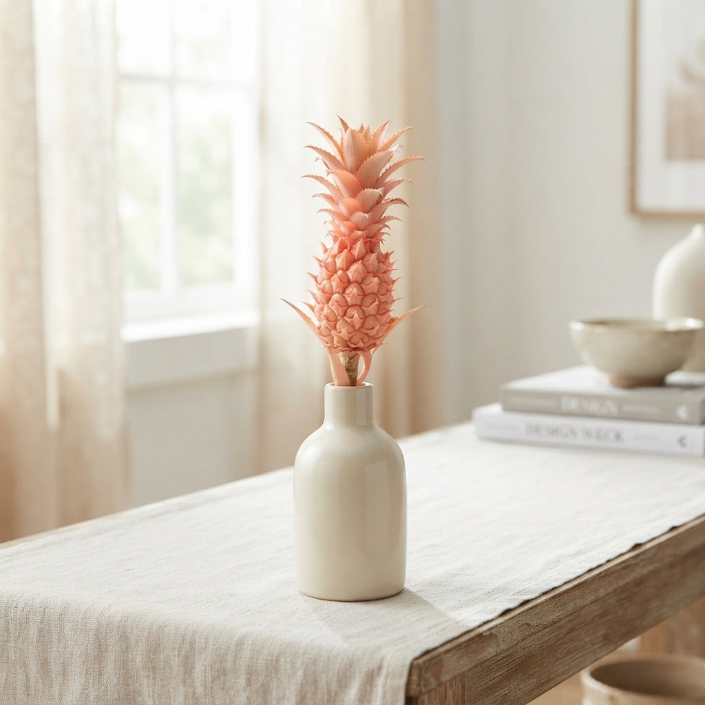 Peach Ananas Decorative Stems – 40cm