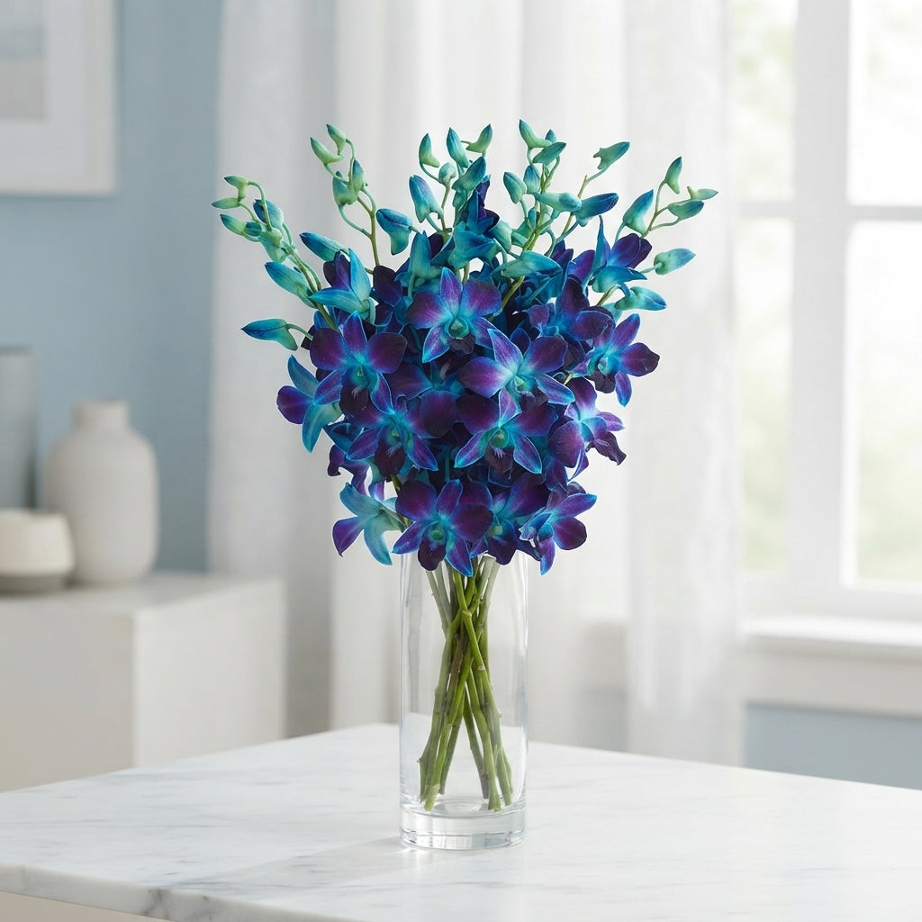 Blue Dendrobium Orchid – 50cm Stems