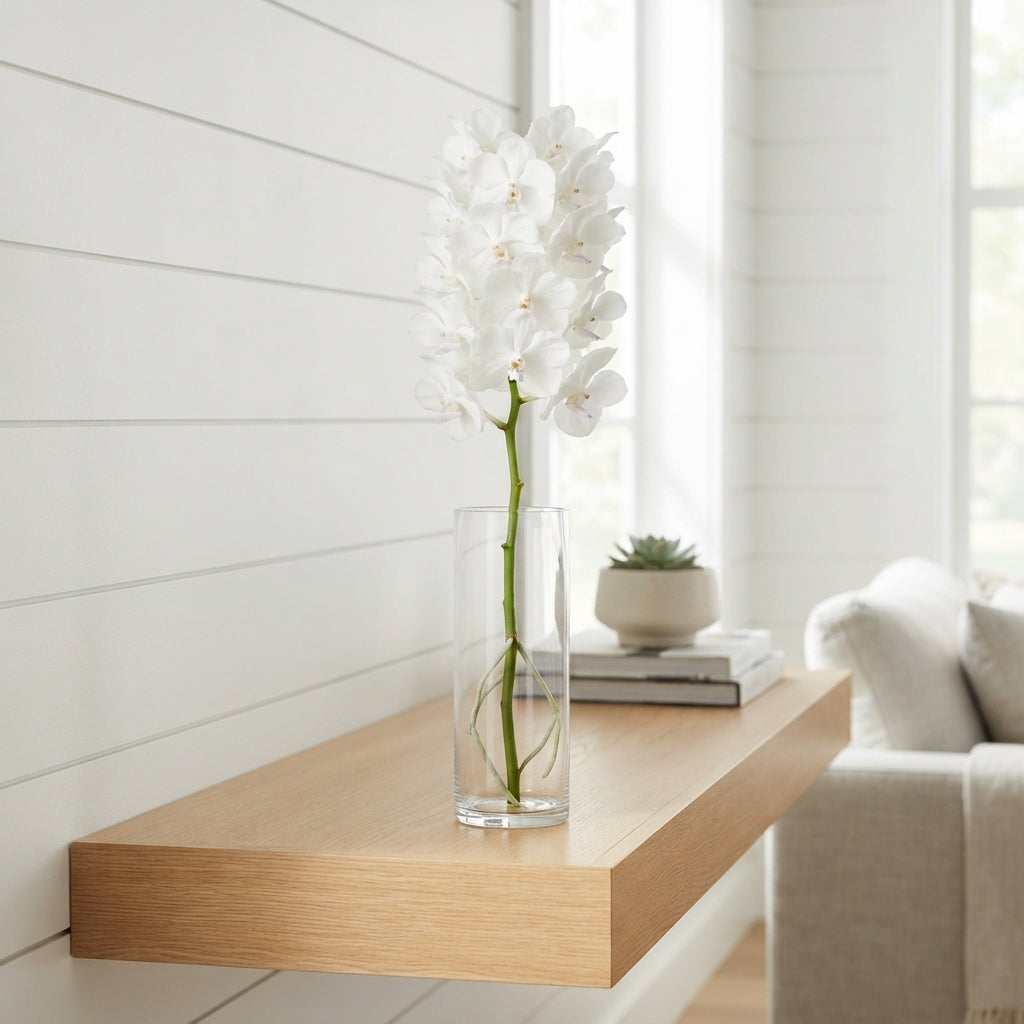 White Vanda Orchid ‘Diamond White’ – 20cm Stems