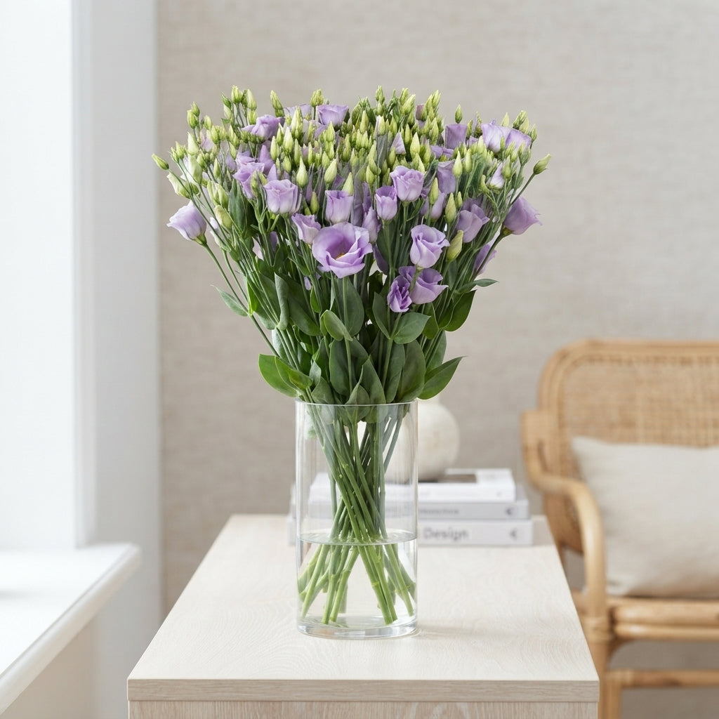 Lavender Eustoma ‘Piccolo’ – 70cm Stems