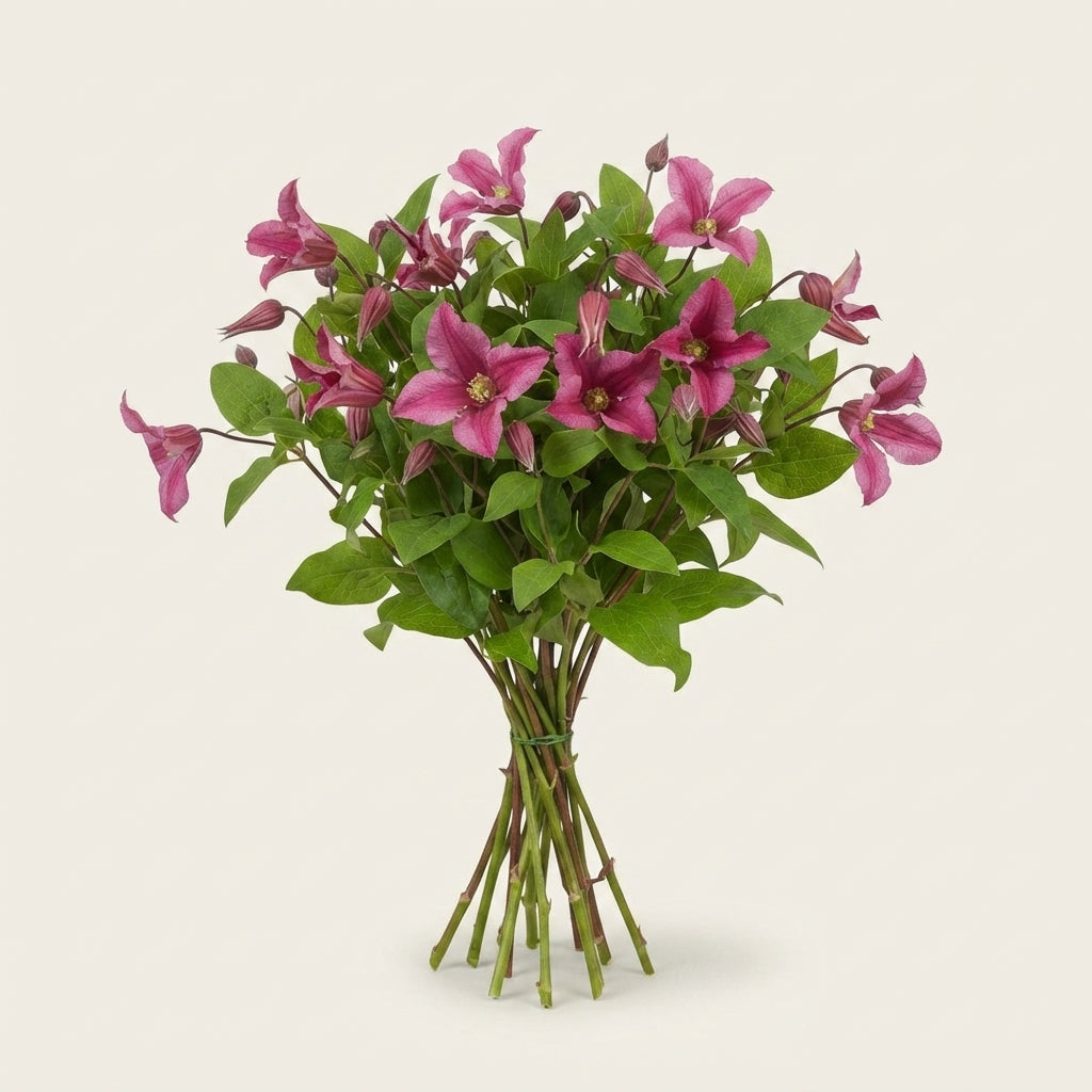 Pink Clematis ‘Amazing Kyiv’ Cut Flowers – 60cm Stems