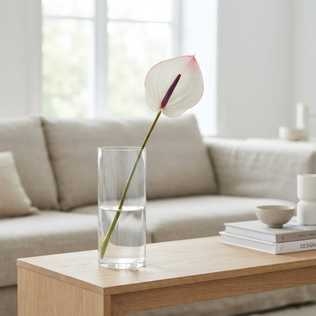 White Anthurium Cut Flowers – 45cm Stems