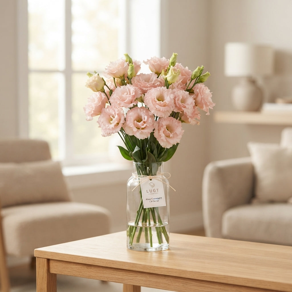 Alissa Champagne Lisianthus Cut Flowers – 70cm Stems