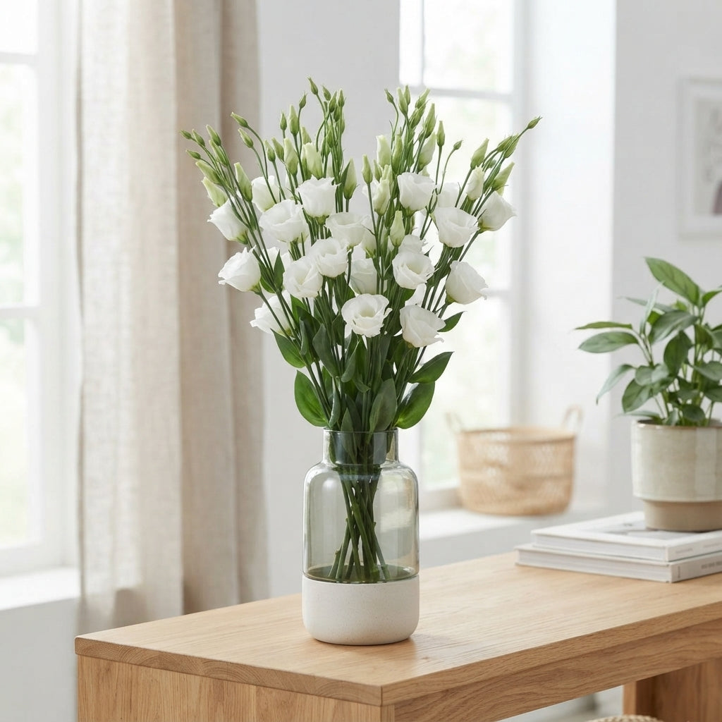 White Lisianthus ‘Macherie White’ – 70cm Stems