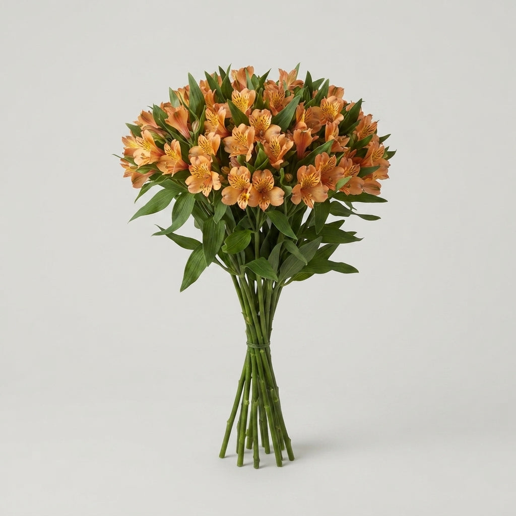 Orange Alstroemeria ‘Tesauro’ Cut Flowers – 75cm Stems