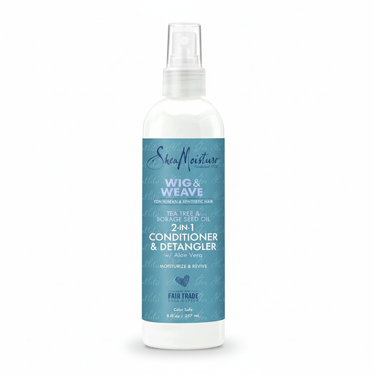 Shea Moisture Wig & Weave 2-in-1 Conditioner & Detangler 8 oz / 237 ml - For Wigs, Weaves & Braids