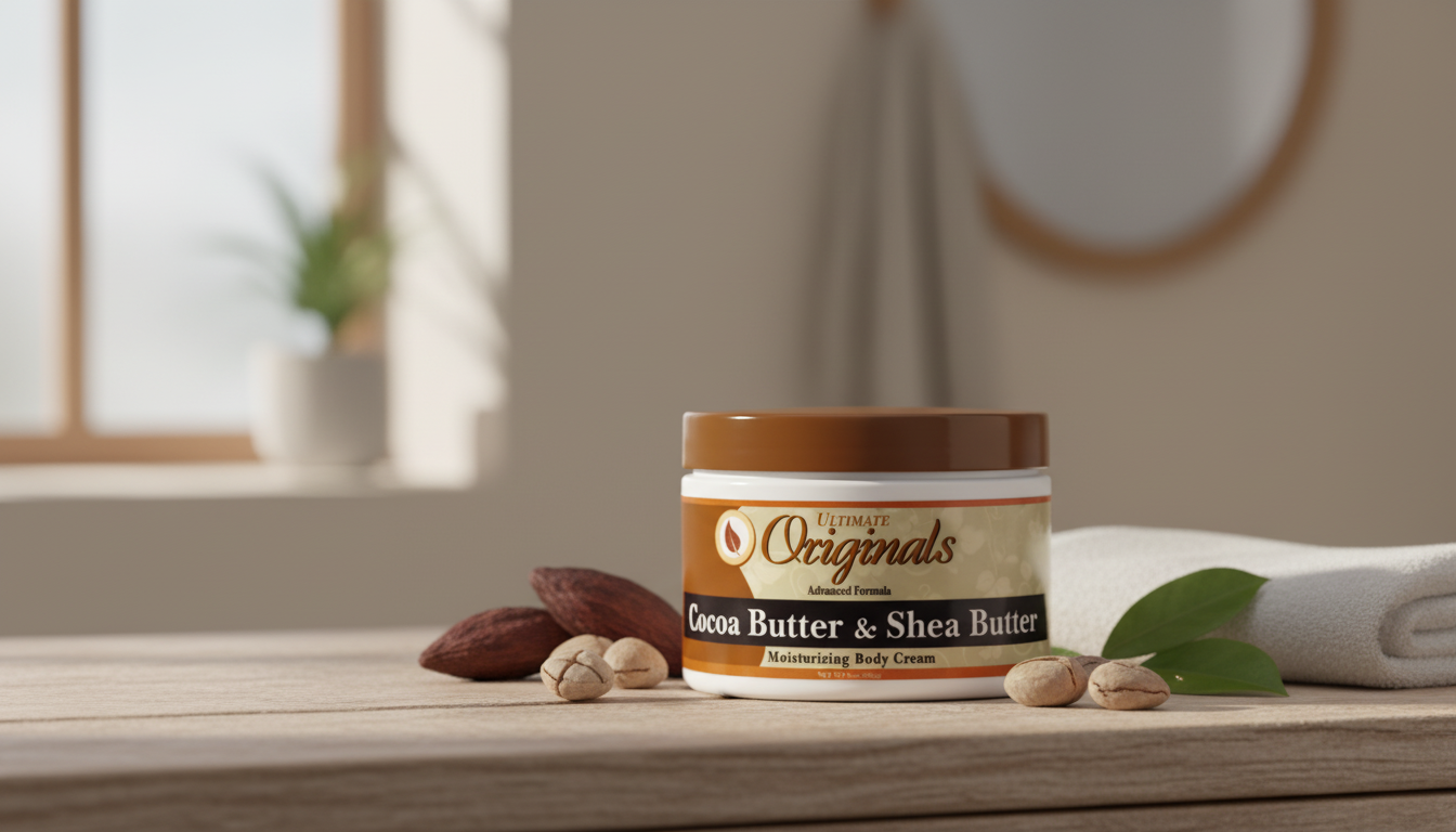 Africa's Best Cocoa Butter & Shea Butter Body Cream Deeply Moisturizing & Nourishing Skin for Dry Skin Types 8 Oz