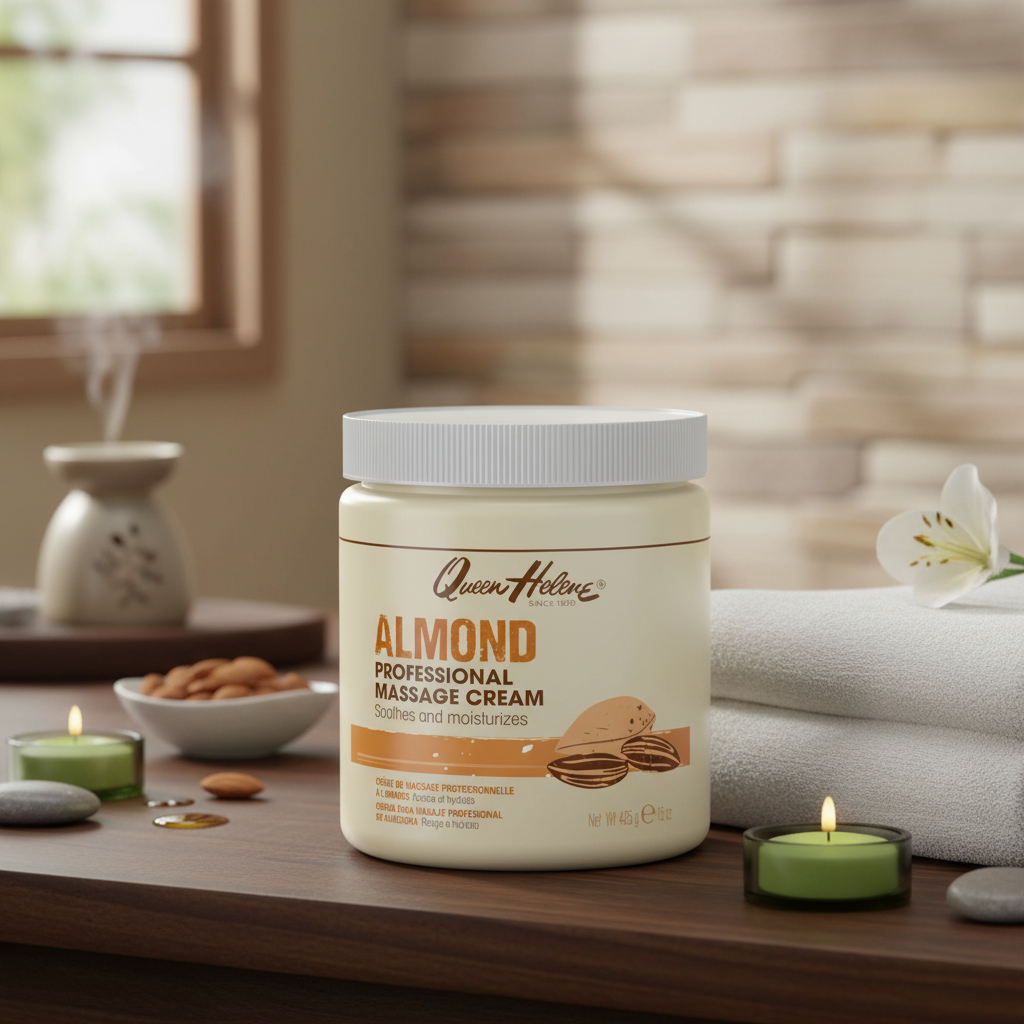 QUEEN HELENE Almond Scented Massage Cream for Scalp Nourishment & Hair Styling Definition 15 Oz