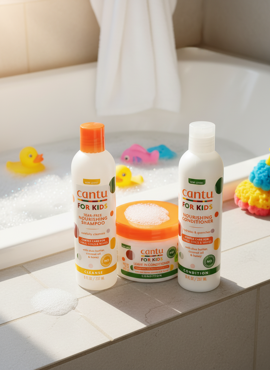 Cantu Fresh Kid Hair Combo: Nourishing & Detangling Kit for Children's Textured Hair