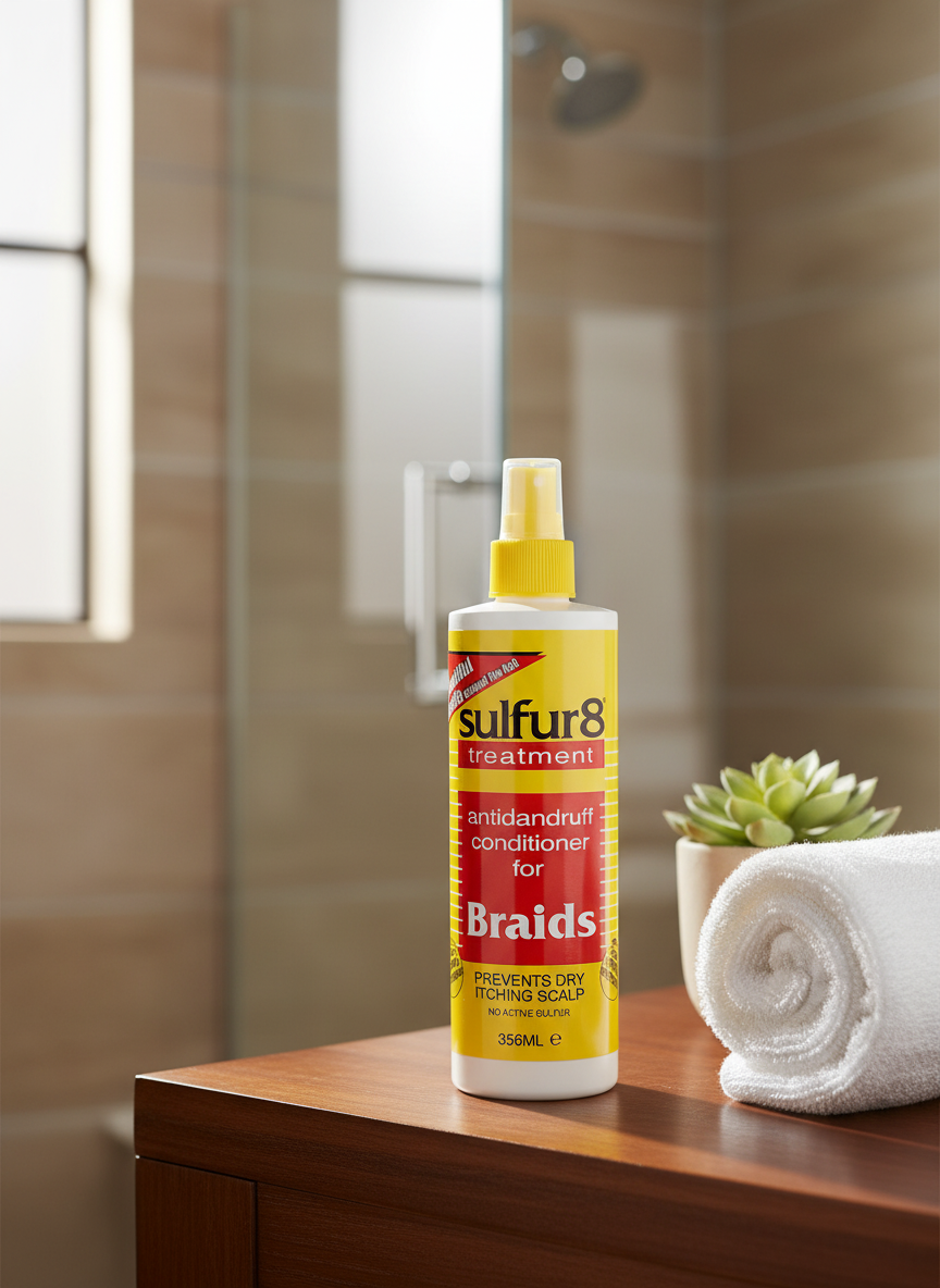 Sulfur8 Treatment Antidandruff Conditioner Trio - Dandruff Relief & Scalp Care for Braids & Protective Styles, 8 fl oz