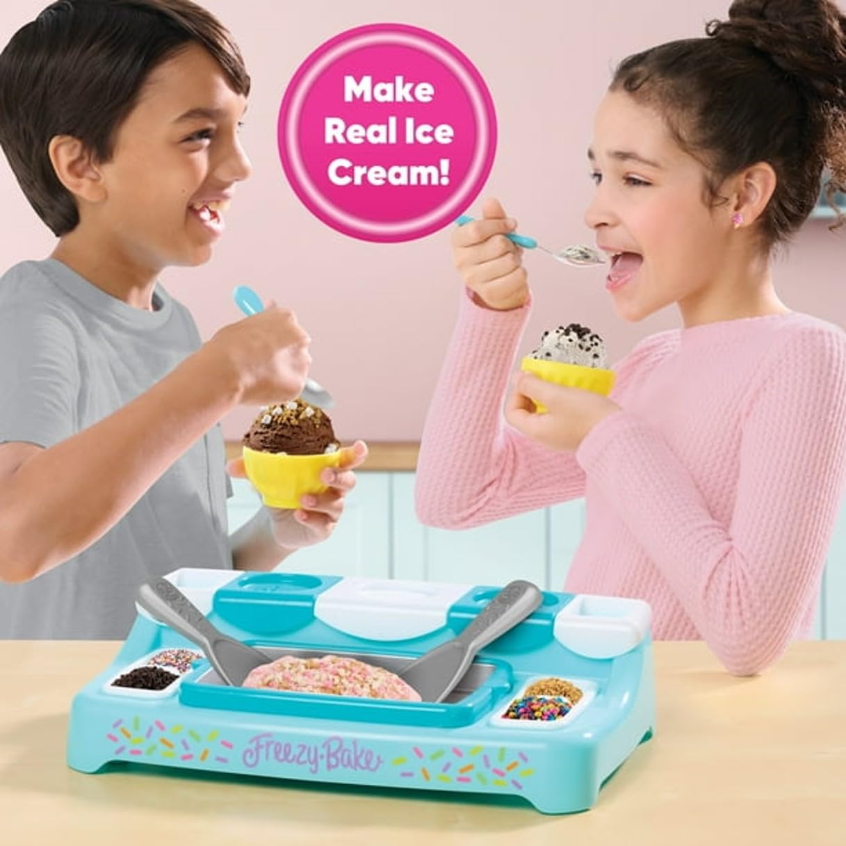 ProductMix Easy Bake Freezy Bake Ice Cream Mixes Pack – Vanilla, Strawberry & Chocolate with Mix-Ins