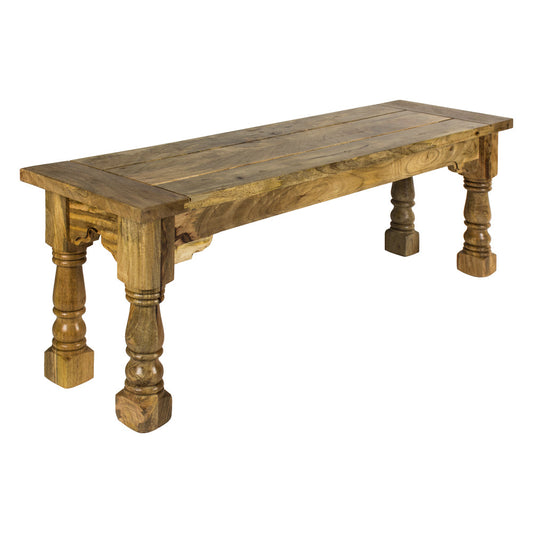 Granary Royale Bench | Distressed Oak Mango Wood