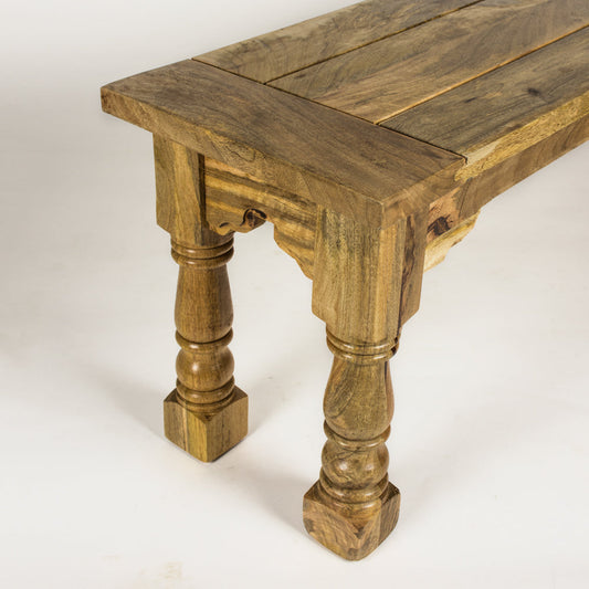 Granary Royale Bench | Distressed Oak Mango Wood