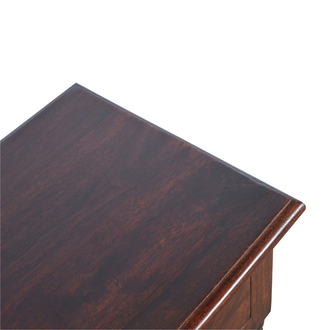 Turned Occasional Table Accent Piece | Chestnut Solid Mango Wood