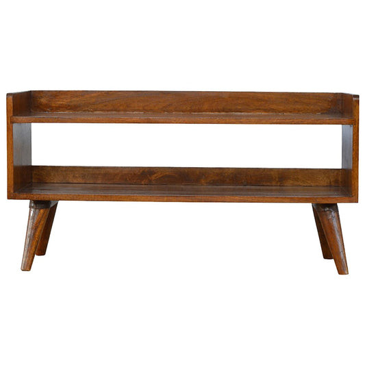 Chestnut Nordic Storage Bench | Hidden Storage