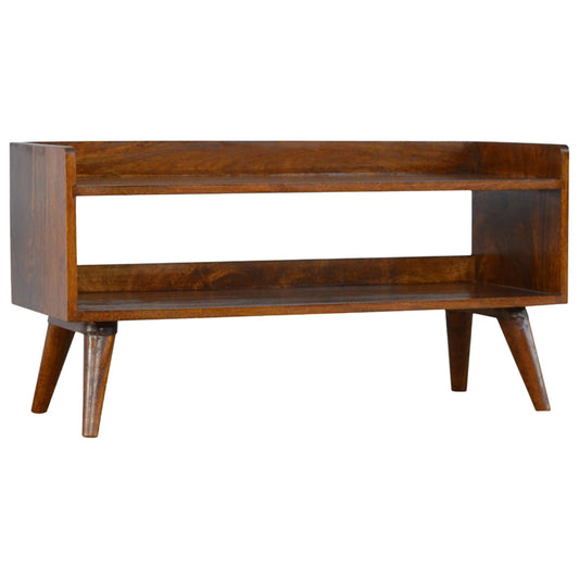 Chestnut Nordic Storage Bench | Hidden Storage