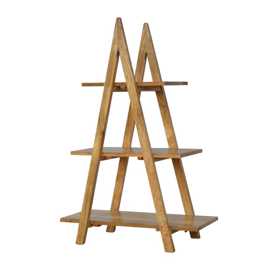 Ladder Style Open Display Unit Chest of Drawers | Oak Mango Wood