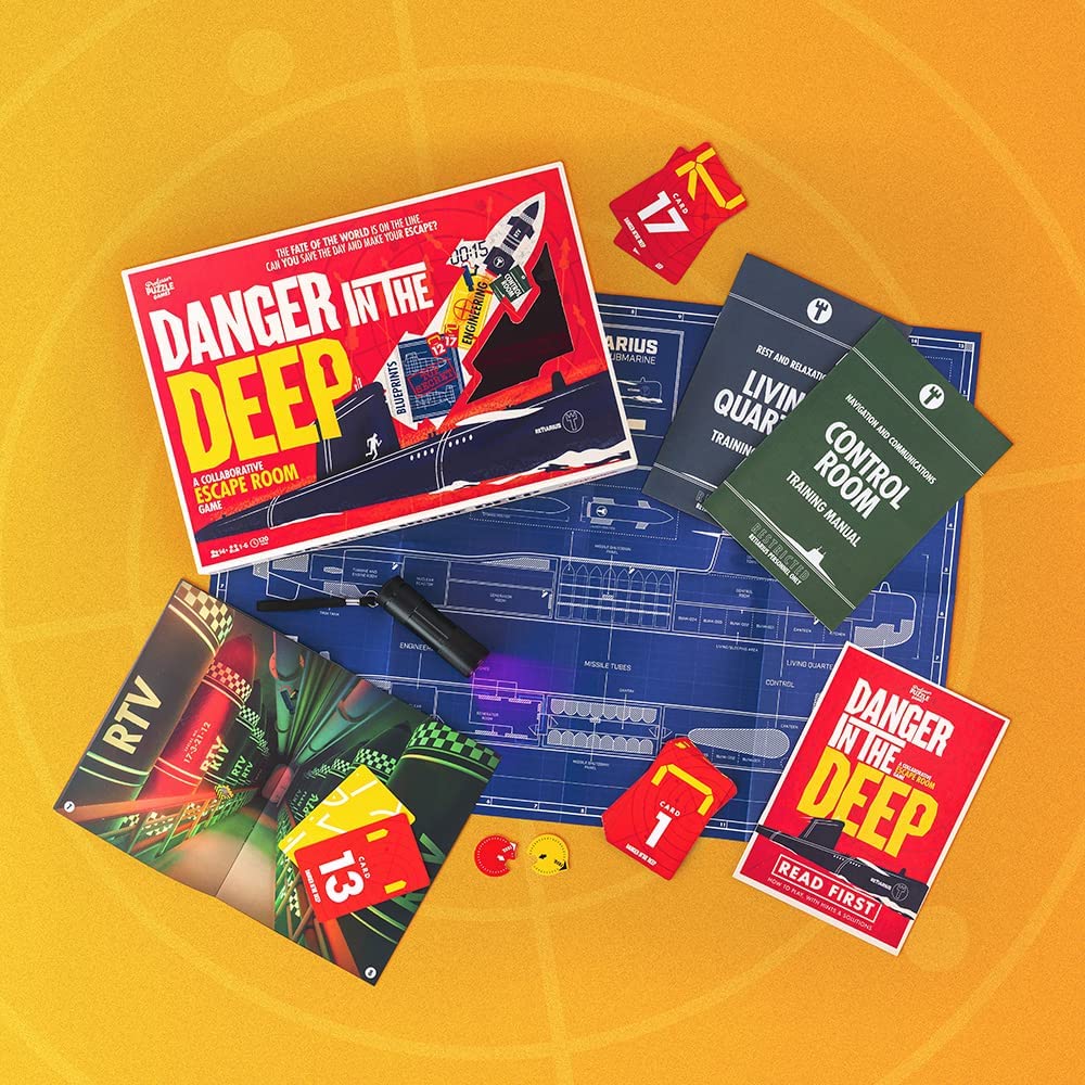 Professor PUZZLE Danger in The Deep - Escape Room Game for 1-6 Players