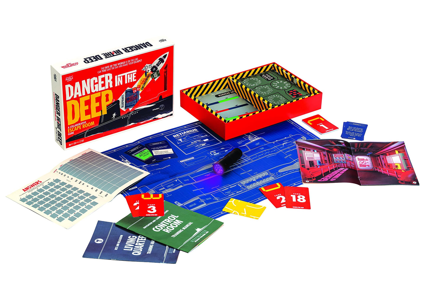 Professor PUZZLE Danger in The Deep - Escape Room Game for 1-6 Players