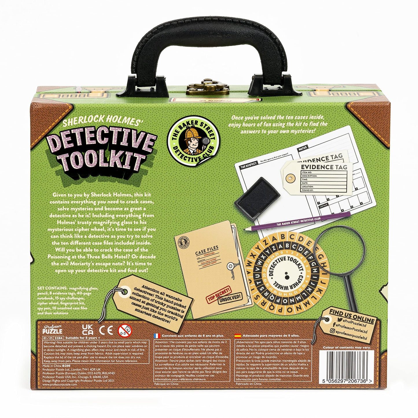 Professor PUZZLE The Detective Toolkit – Sherlock Holmes Mystery Case Kit